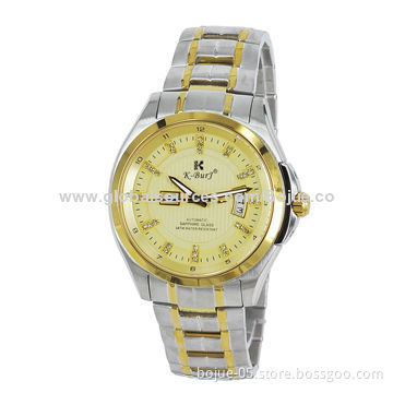 Golden Dial Quartz Watch with 3ATM Waterproof, OEM Orders Available